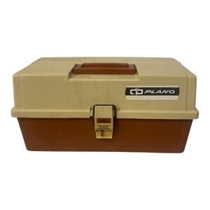 Vintage Plano Tackle Box Model 6303 w/ 3 Tier Fold Out Tray Fishing Made in USA